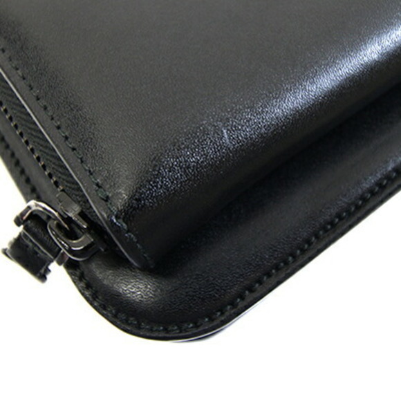 Salvatore Ferragamo Vara 21 Shoulder Bag G877 Black Leather Chain Ribbon Cros... - Picture 5 of 10